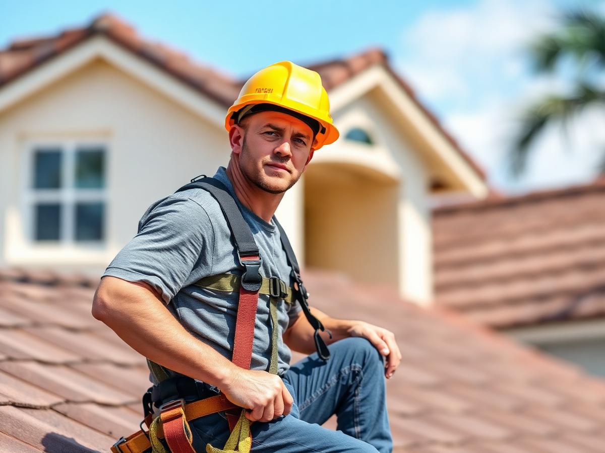 Roof Replacement professional at work