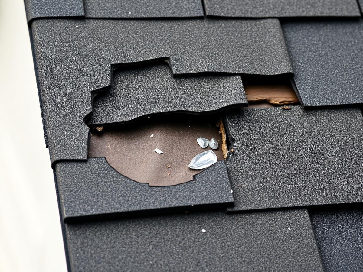 Storm Damage Repair close-up detail